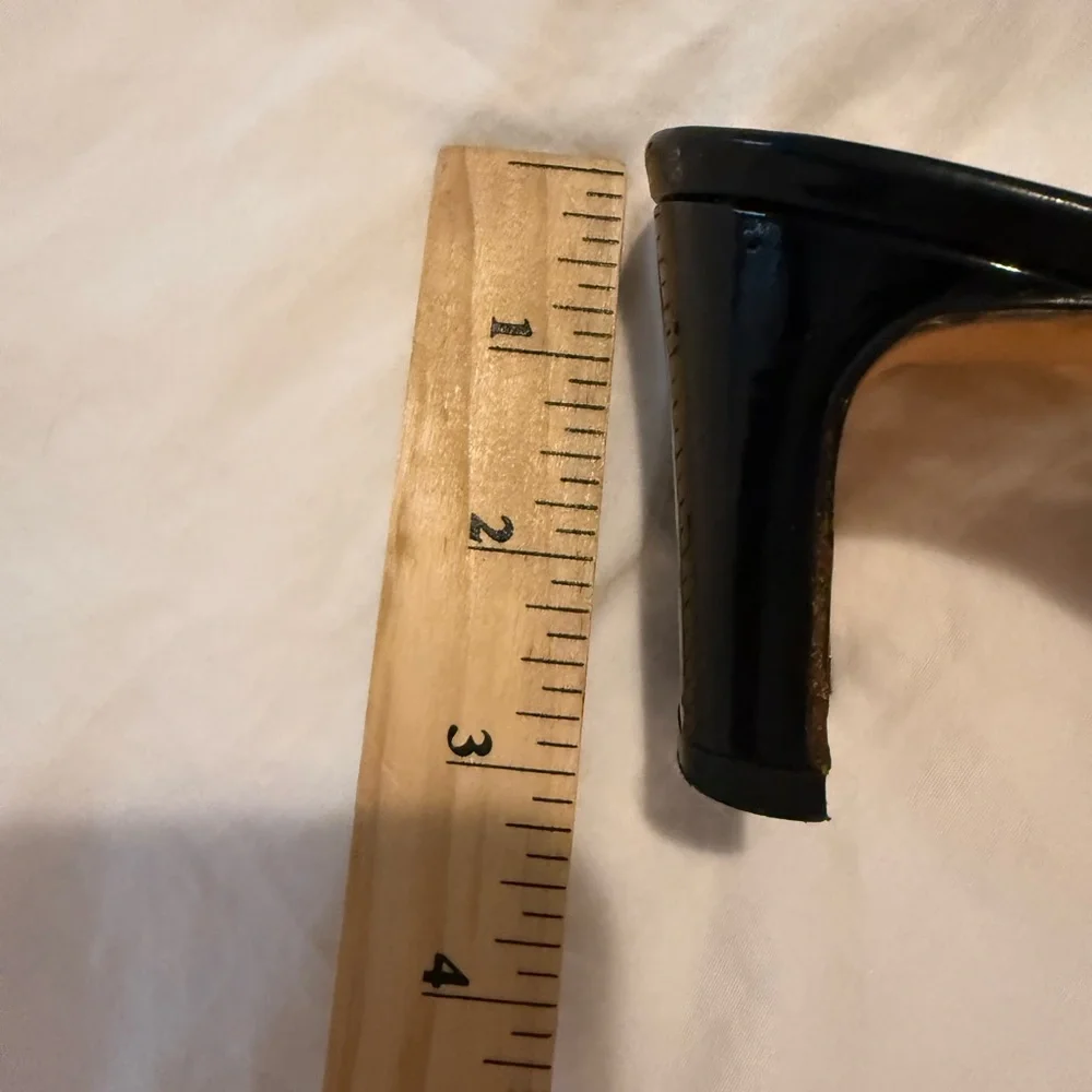 CHANEL Black Leather Bow-Trim Mules with White Piping EUC 0667 - Picture 10 of 16